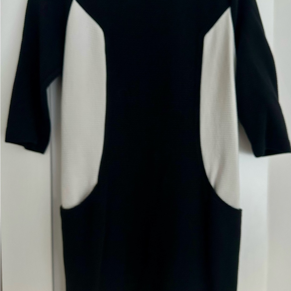 Elegant Black and White Dress by Boden